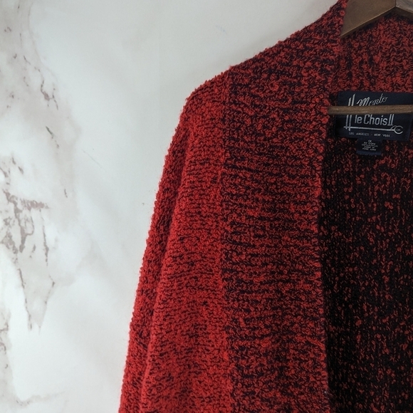 Monto Par Le Chois Sweater Womens 1X Orange Long Cardigan Oversized Grandpa Vtg - Picture 2 of 10